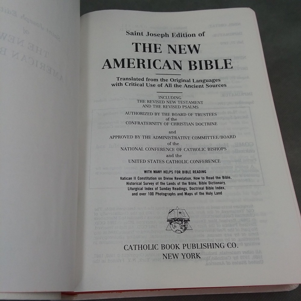 Saint Joseph Edition New American Bible Revised Psalms Large Type‎ Illustrated - Picture 4 of 14